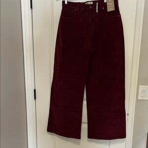 Madewell Burgundy Flare Jeans
